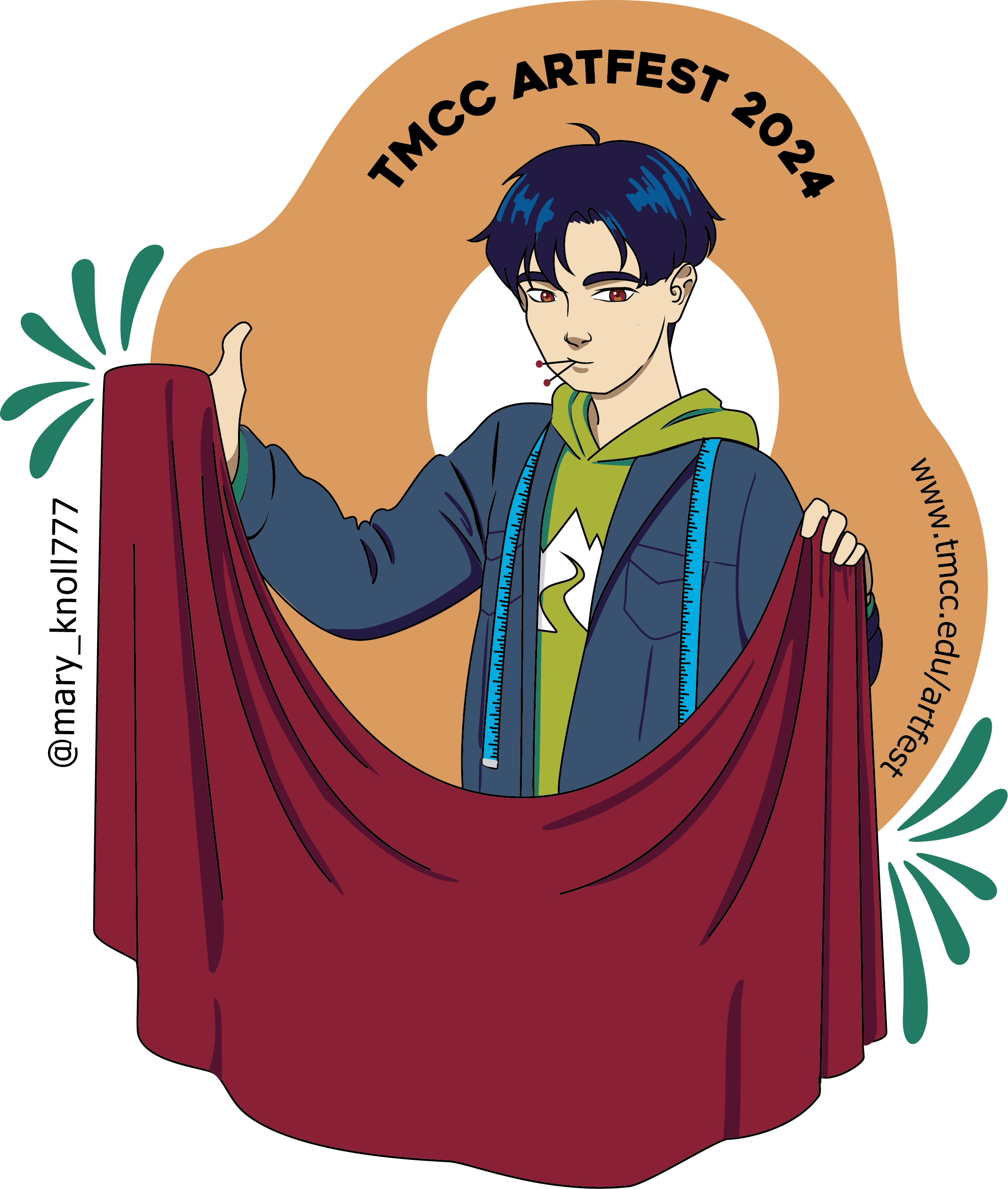 Sticker for Truckee Meadows Community College Liberal Arts Division hosting the Annual ArtFest to celebrate the Arts, learn about course offerings and career options.