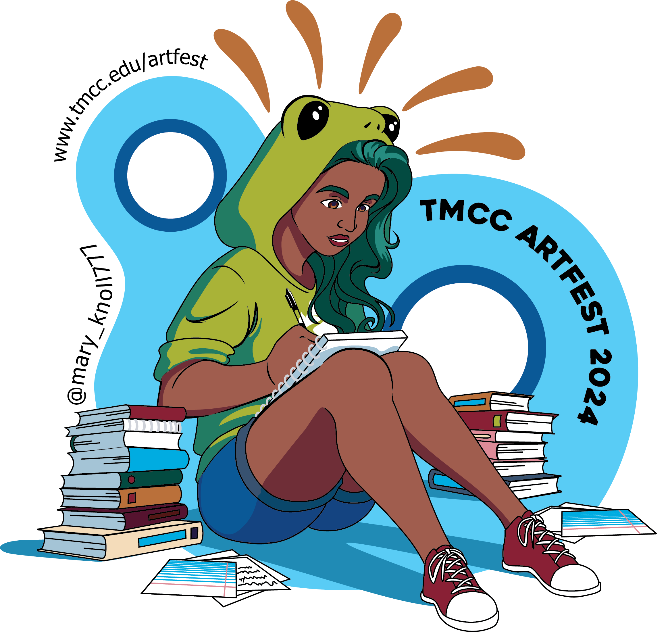 Sticker for Truckee Meadows Community College Liberal Arts Division hosting the Annual ArtFest to celebrate the Arts, learn about course offerings and career options.